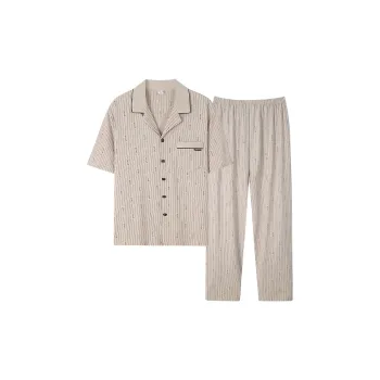 Sha Qian Pajama Set Summer Men's Grass Green