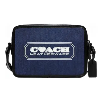 COACH Charter Denim Shoulder Bag Camera Small Square Bag Crossbody Bag Medium Size Unisex Denim Denim