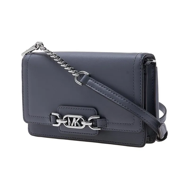 MICHAEL KORS Heather Leather Shoulder Bag Crossbody Bag Extra Small Women's Marine Blue-1