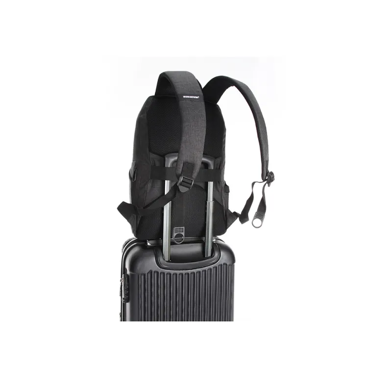 SUISSEWIN Oxford Fashion Design Large Capacity Student Laptop Bag Regular Unisex Black/Gray/Dark Gray-14