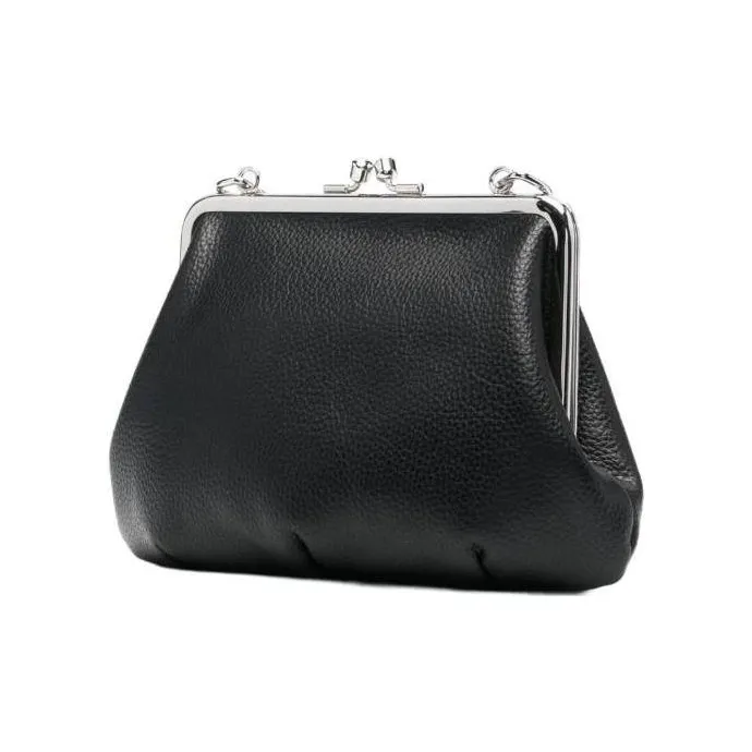 Vivienne Westwood Leather Dumpling Bag One Shoulder Crossbody Portable Wallet Women's Black-2