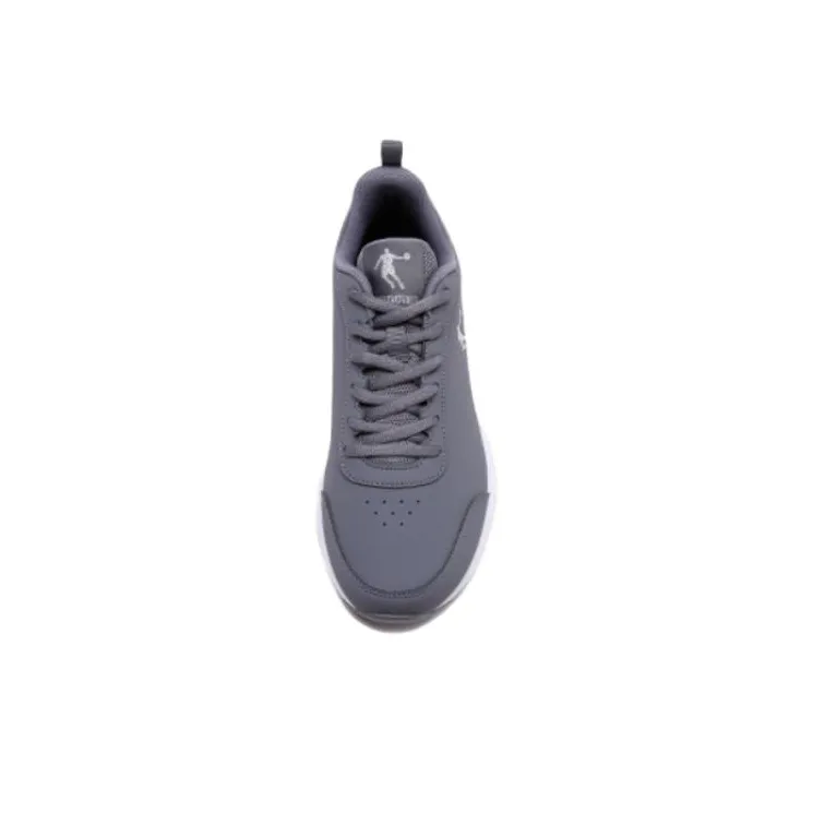 QIAODAN Slip Resistant Low Top Running Shoes Men's Gray-1