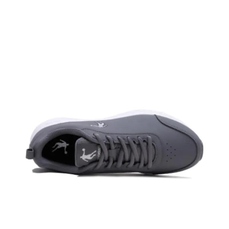 QIAODAN Slip Resistant Low Top Running Shoes Men's Gray-2