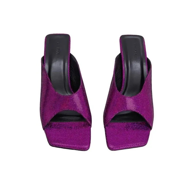 By Far Slide Slippers Women's Purple-3
