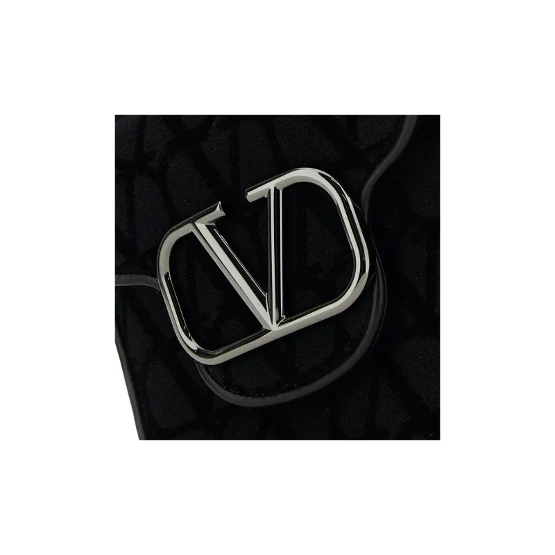 Valentino Locò Leather Crossbody Bag, Shoulder Bag Men's Black-3