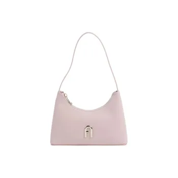 Furla Diamante Grained Leather Handbag Shoulder Bag Women's Ancient Pink