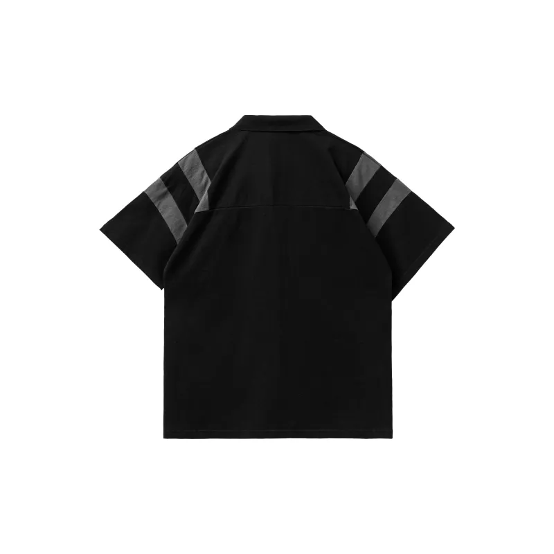 XINYINSU SS24 Summer Polo Shirt Unisex Couple's Black-1