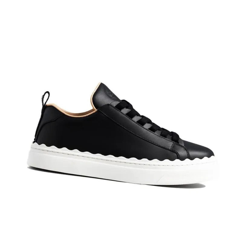 Chloe Lauren Low Top Stylish Skateboarding Shoes Women's Black White-1
