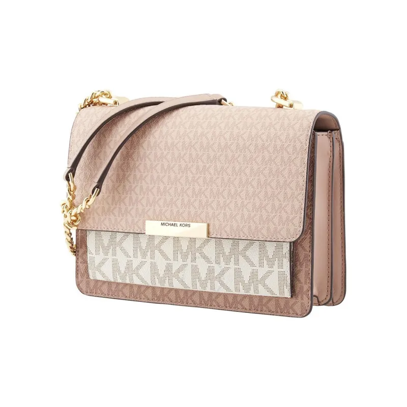 MICHAEL KORS Jade Leather Shoulder Bag, Crossbody Bag Women's Pink-3