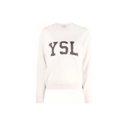 SAINT LAURENT Sweatshirts Women's Light Oatmeal