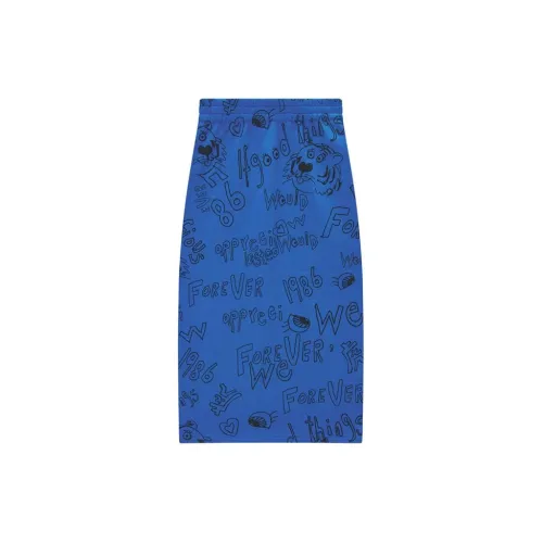 URLAZH Casual Long Skirts Women's Royal Blue