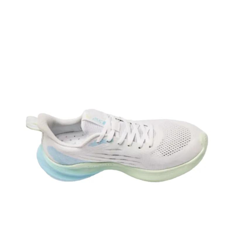 QIAODAN Sigh 4.0 Anti Slip Wear Resistant Low Top Running Shoes Men's White Blue Green-2