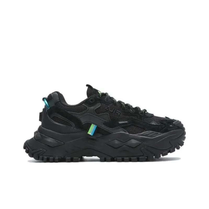 FILA FUSION BIANCO Cushioning, Abrasion Resistant, And Waterproof Low Top Chunky Sneakers Women's Black-1