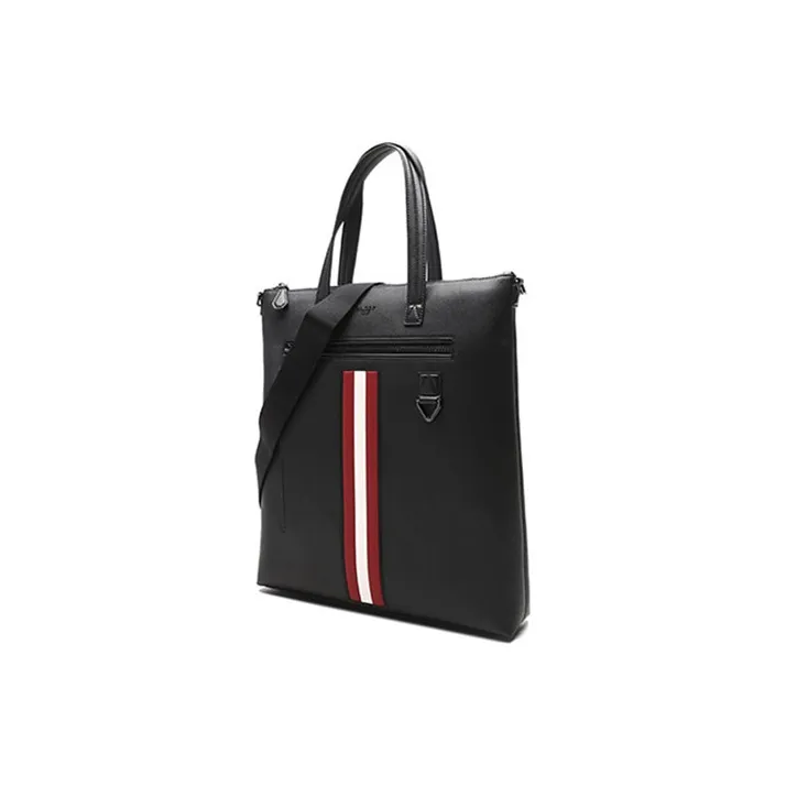 BALLY Cow Leather Business Bag Briefcase Portable Crossbody Bag Shoulder Bag Men's Black-1