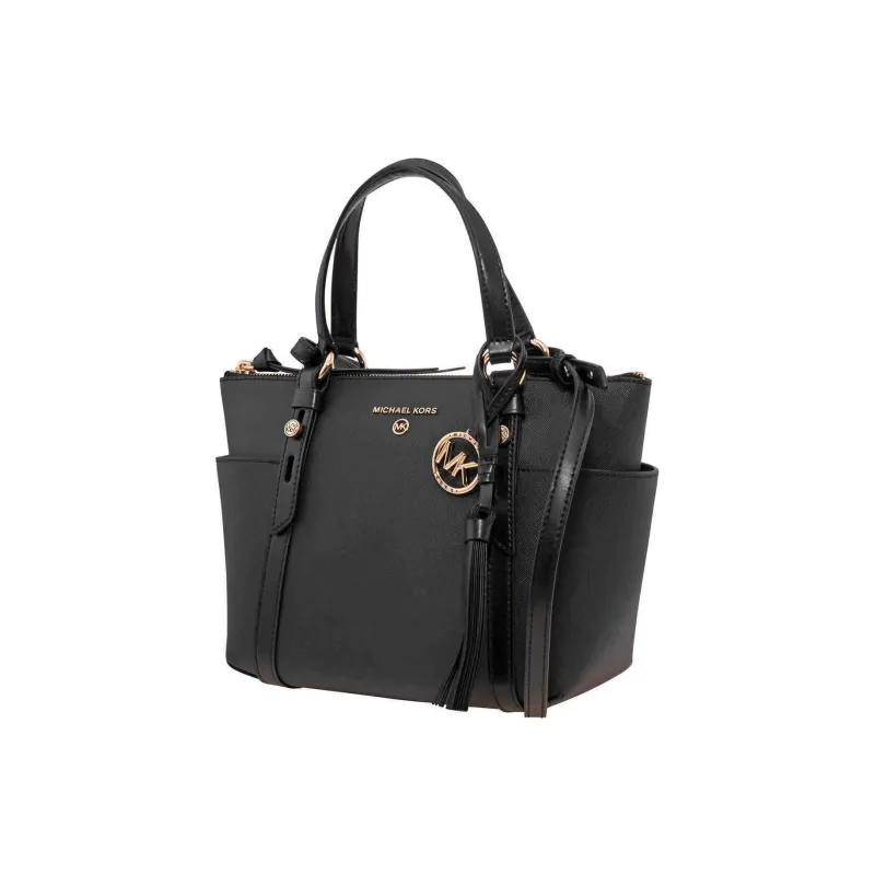MICHAEL KORS MK Sullivan Leather Shoulder Bags Handbags Small Size Women's Black-1
