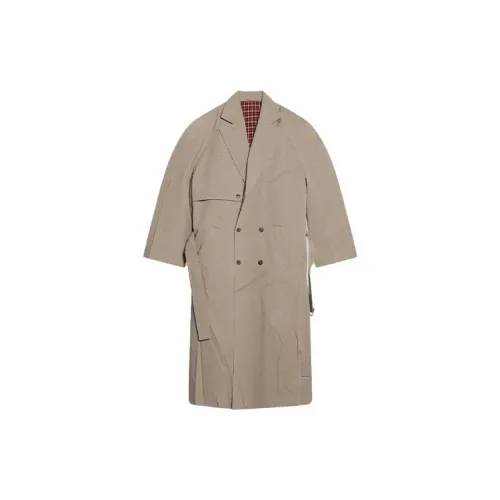 Balenciaga Trench Coats Men Beige