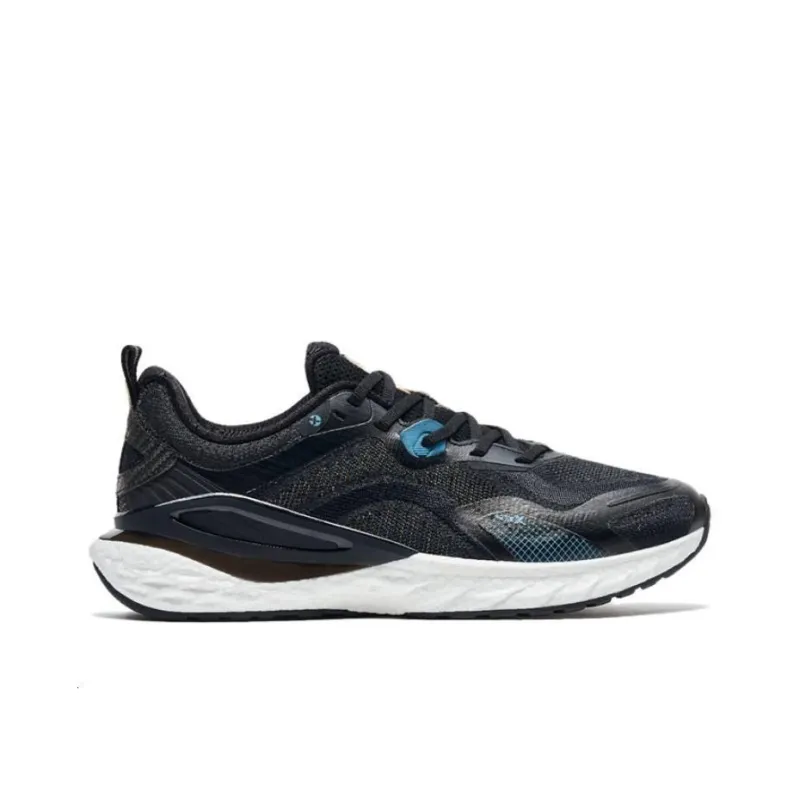 XTEP Shock Absorbers Slip Resistant, Abrasion Resistant, Breathable Low Top Running Shoes Men's Black Blue-1