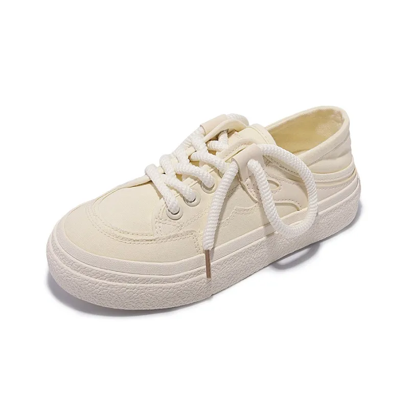 Miss Zhang Wear-Resistant Low-Top Skateboard Shoes Women's Beige-2