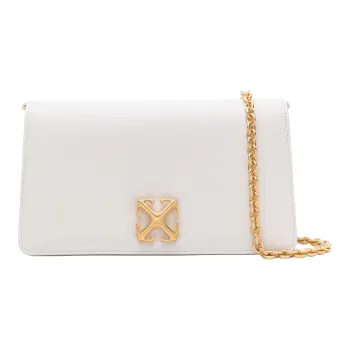 OFF WHITE Jitney 1.7 Leather Shoulder Bag