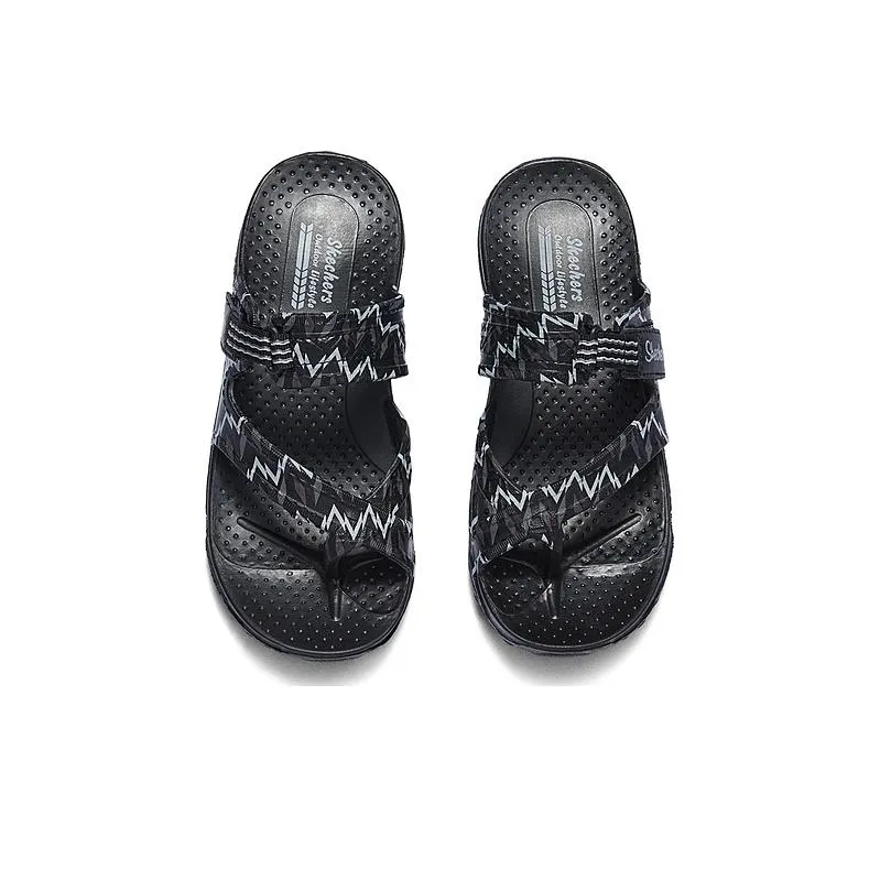Skechers Slip Resistant Abrasion Resistant Slide Slippers Women's Black-4