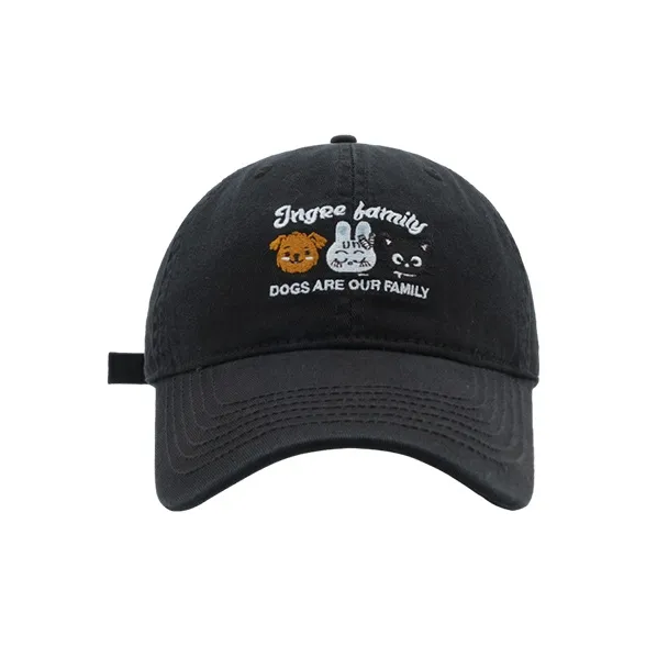 Ai Jiawei Cotton Curved Brim Baseball Cap Unisex-1