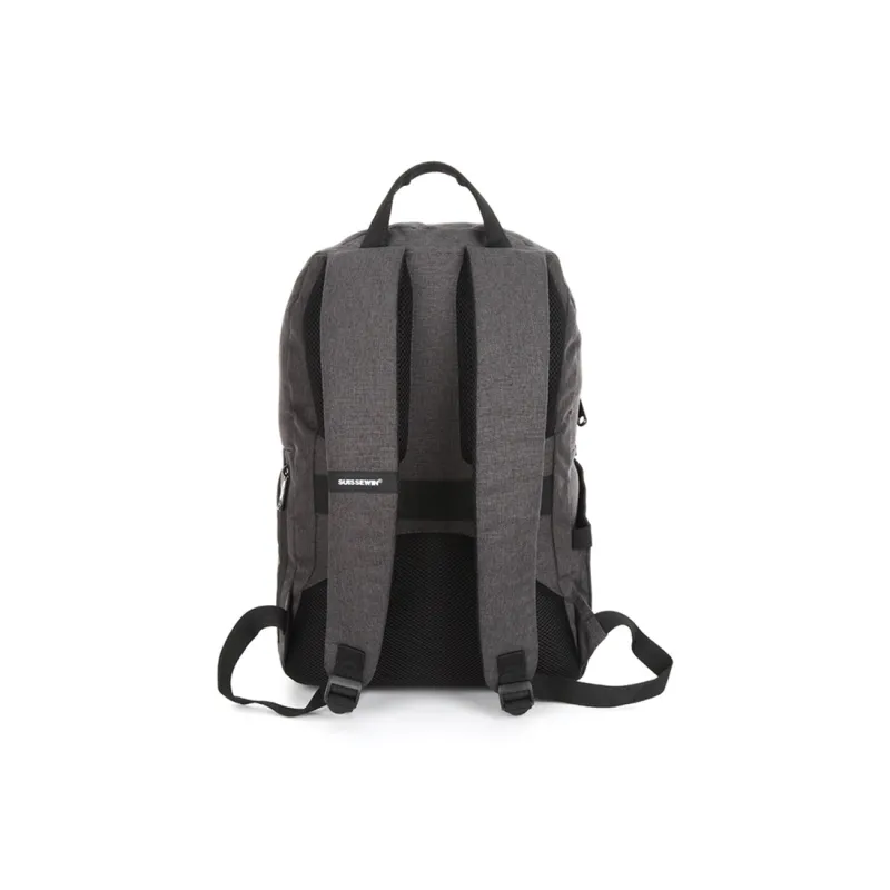 SUISSEWIN Oxford Fashion Design Large Capacity Student Laptop Bag Regular Unisex Black/Gray/Dark Gray-12