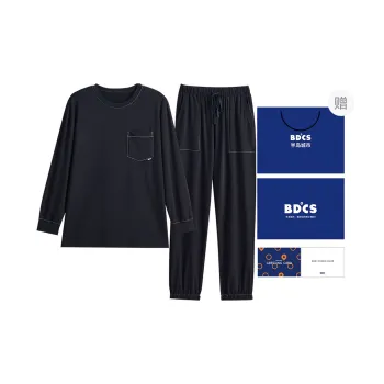 Peninsula City Pajama Set Spring Fall Men's Effortless Black