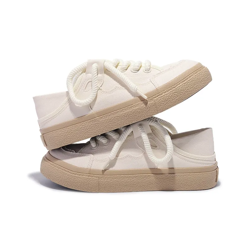 Miss Zhang Wear-Resistant Low-Top Skateboard Shoes Women's Beige-12