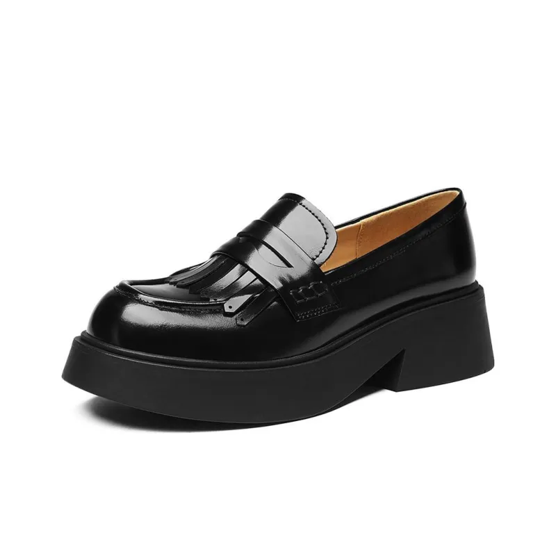 BOSSSUNWEN Loafers 5cm Women's Black-1