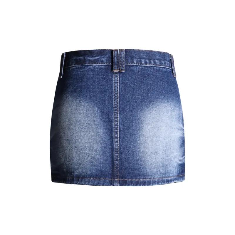 Wen Shan Denim Short Skirts Women's-1
