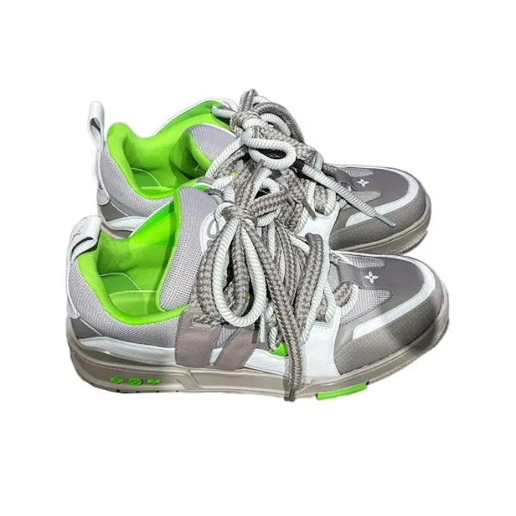 LOUIS VUITTON Skate Abrasion Resistant High Top Skateboard Shoes Men's Gray-1