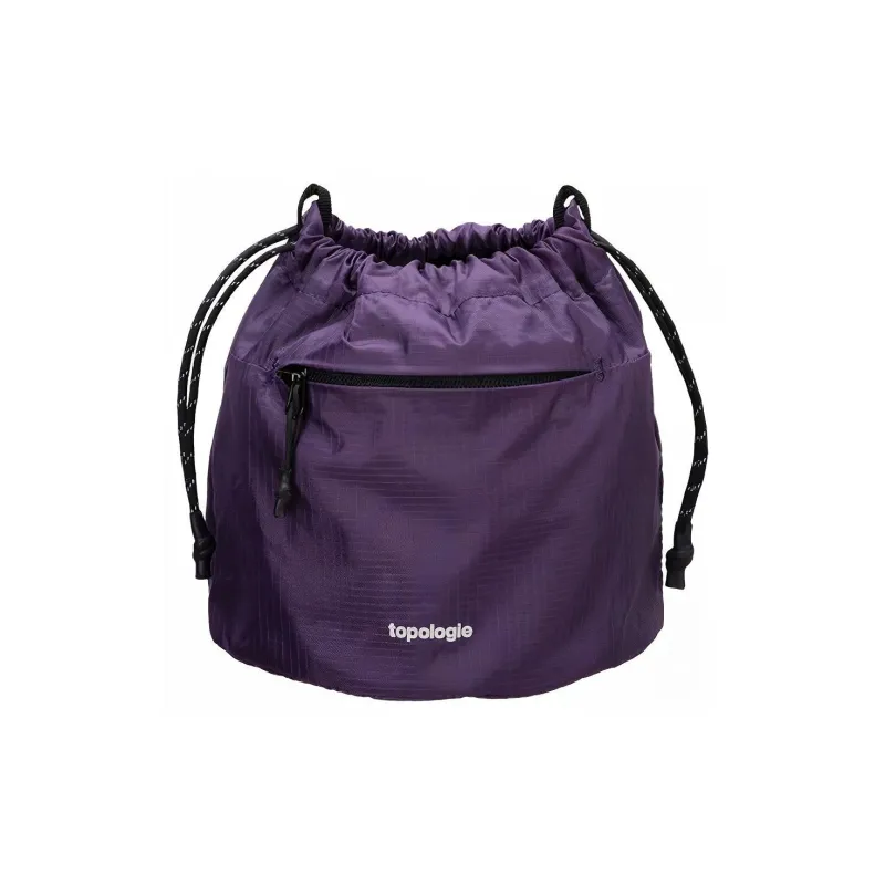 Topologie Nylon Fabric Crossbody Bag Clutch Small Size Unisex Purple-4