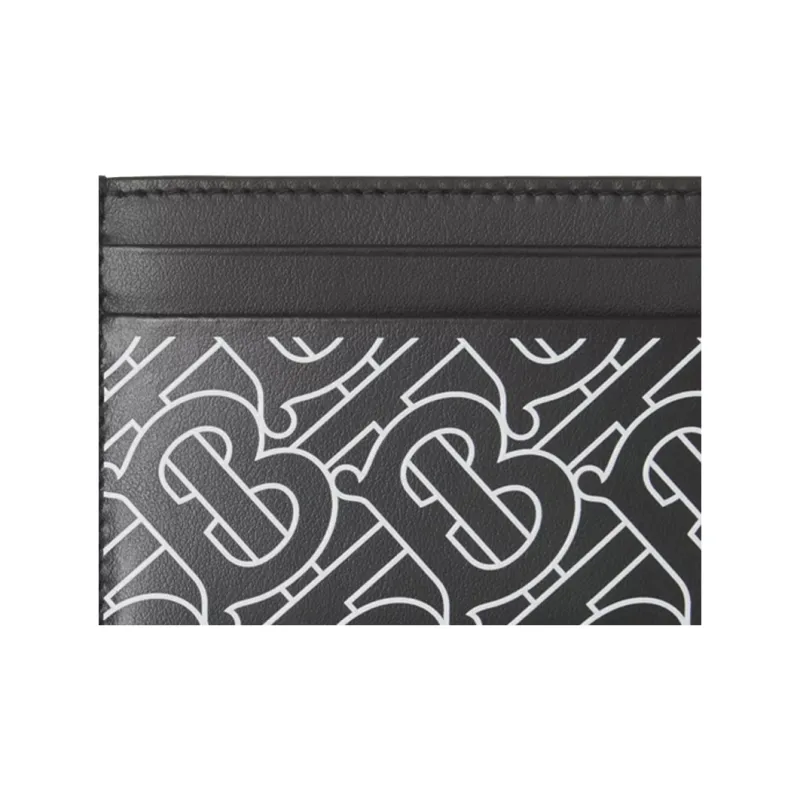 Burberry Leather Card Holder Men's Black-4