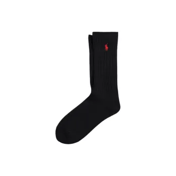 Polo Ralph Lauren SS24 Mid-Calf Socks Men's 1 Pack Black