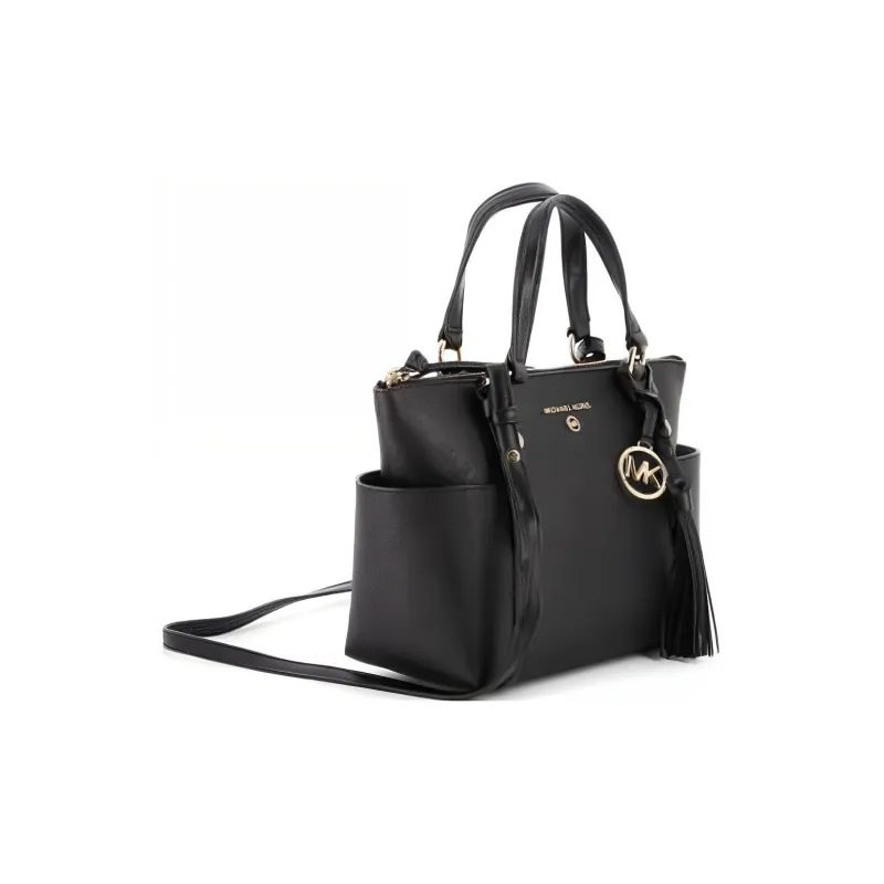 MICHAEL KORS MK Sullivan Leather Shoulder Bags Handbags Small Size Women's Black-2