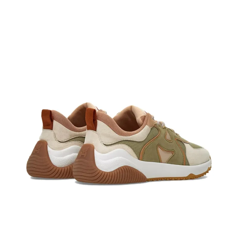 HOGAN H597 Shock Absorbers With Slip Resistant And Abrasion Resistant Properties Low Top Casual Shoes Women's Green-3