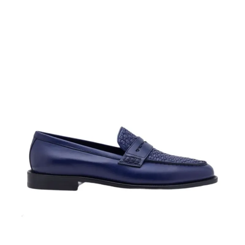 MANOLO BLAHNIK Penny Men's Casual Shoes Men's Marine Blue-1