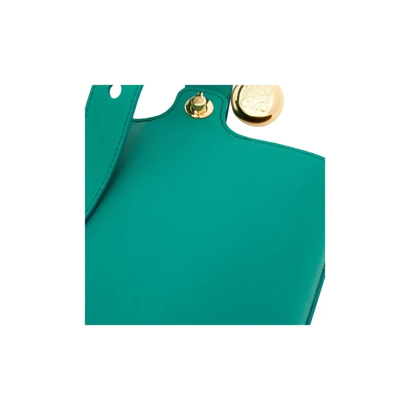 LOEWE Cow Leather Bucket Bags Shoulder Bag Crossbody Bag Handbag Mini Women's Emerald Green-6