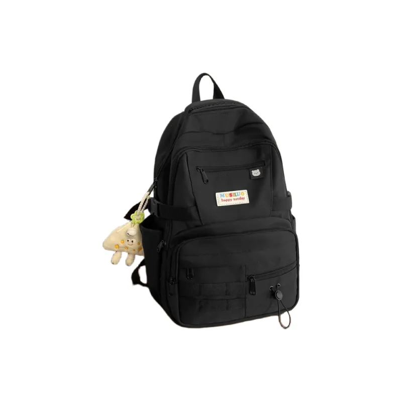 NX DOUGHNUT Nylon Backpack Backpack Large Size Unisex Yellow/Green/Pink/Black-6