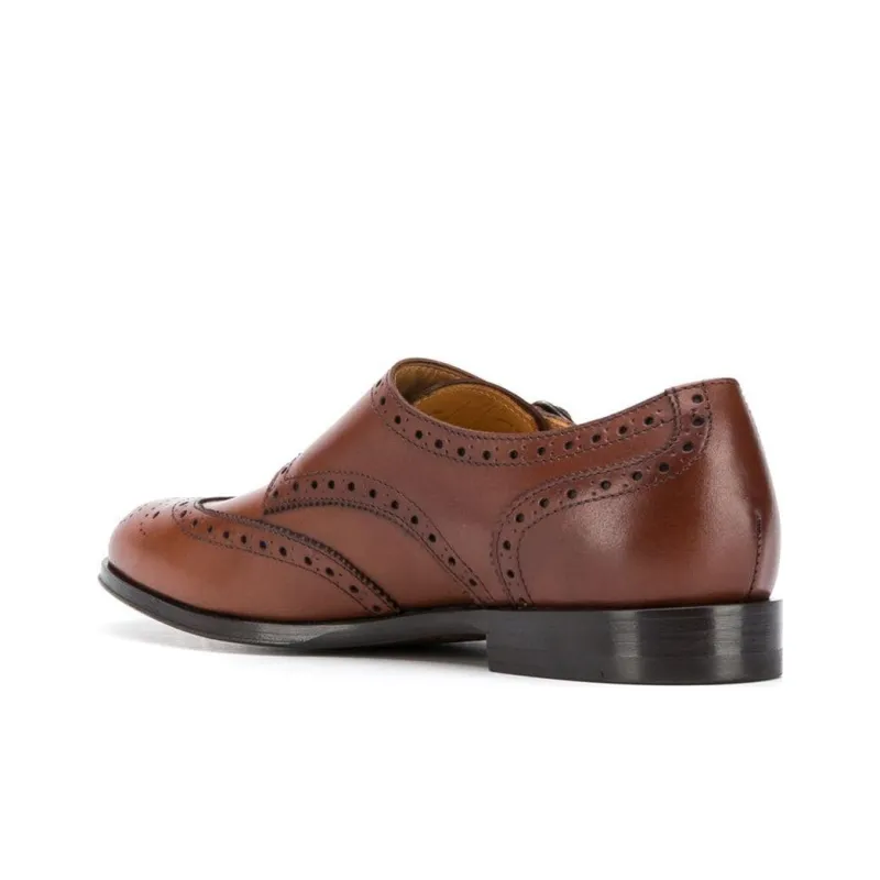 SCAROSSO Kate Leather Monk Shoes Women's-3