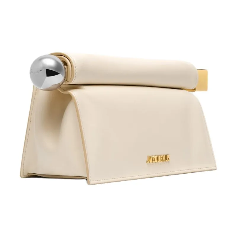 Jacquemus Cow Leather Clutch Women's Light Ivory-1