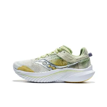 Saucony Kinvara 14 Cushioning Lightweight Low Top Marathon Running Shoes Women's White Light Green