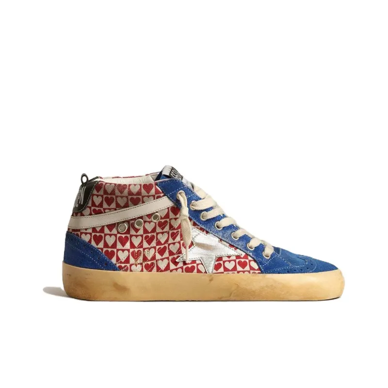 Golden Goose Mid Star Mid-Top Skateboard Shoes Men's Red Vintage Version-1