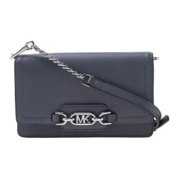 MICHAEL KORS Heather Leather Shoulder Bag Crossbody Bag Extra Small Women's Marine Blue