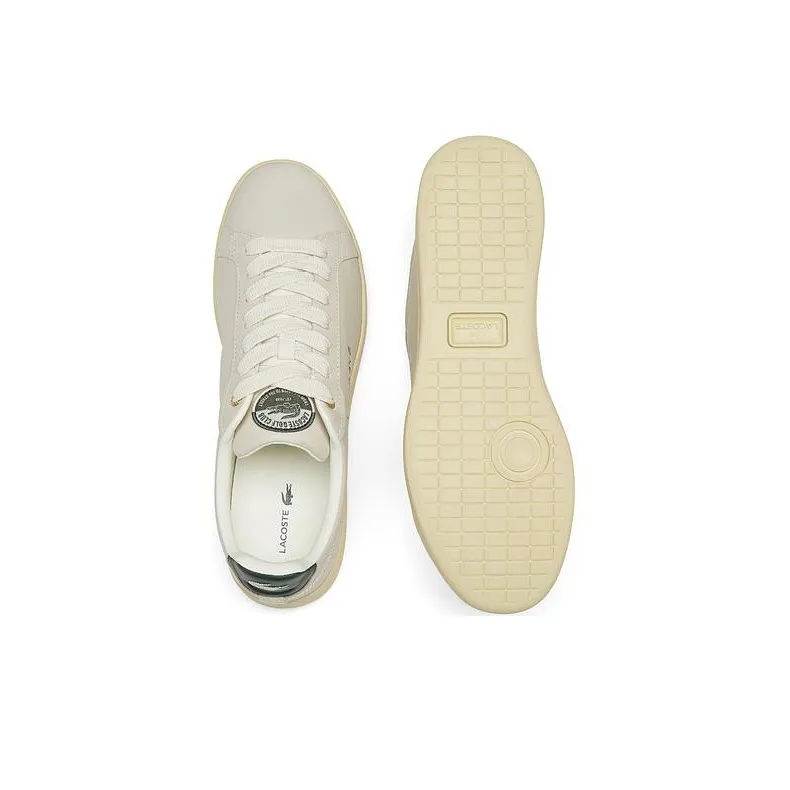LACOSTE Low Top Skateboard Shoes Men's Ecru-3