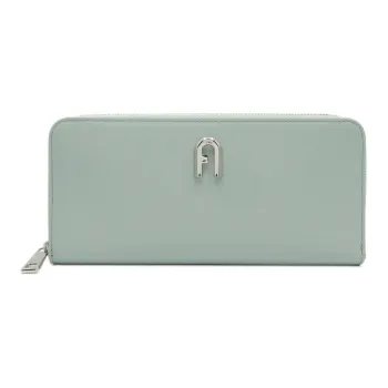 Furla Moon Leather Wallet Extra Large Women's Green