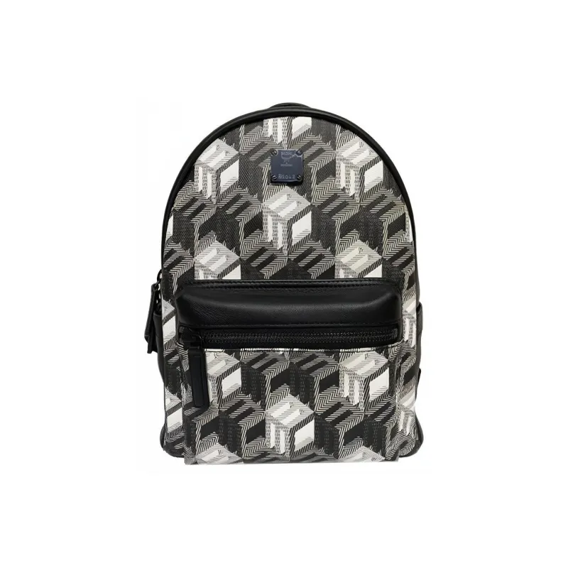 MCM Textile, Cow Leather, Artificial Leather Backpack Small Size Unisex Black-0