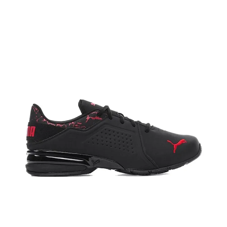 PUMA Viz Runner Cushioning Breathable Low-Top Running Shoes Men's Black-1
