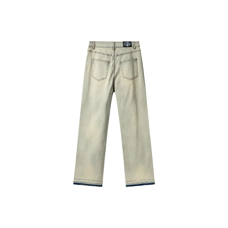 XINYINSU Jeans Unisex Yellow Mud-6