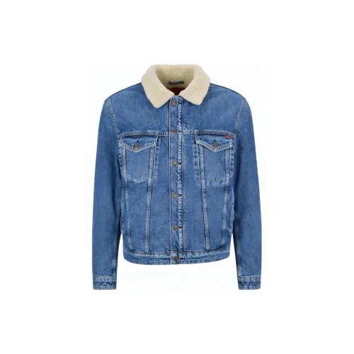 HUGO BOSS Denim Jackets Men Blue